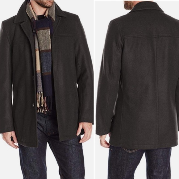 TOMMY HILFIGER BROWN MELTON WOOL WALKING
COAT SIZE SMALL - Picture 1 of 14